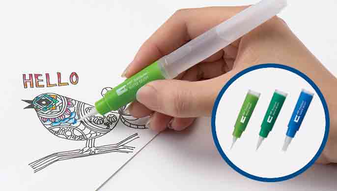 Water Colour Brush Set with Fine Tip |Medium Tip |Flat Tip