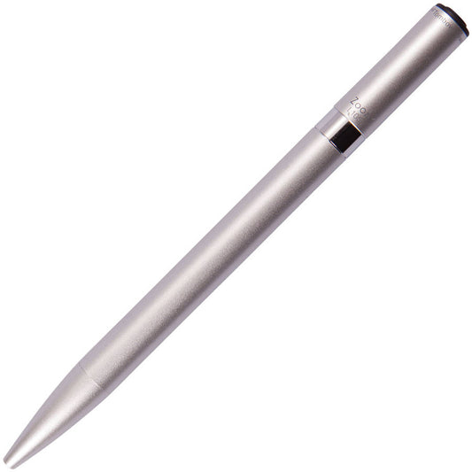 Tombow Zoom L105 Ballpoint Pen for School & Office Use, Slim Tapered Design, Retractable with Twist Action Mechanism, 0.7mm Black Ink, Tungsten Carbide Ball Cartridge, Silver