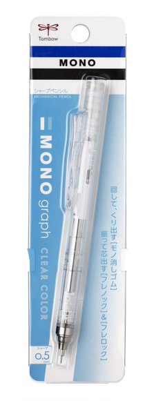 Mechanical Pencil | Mono graph Clear | 0.5mm | Clear in Blister Pack