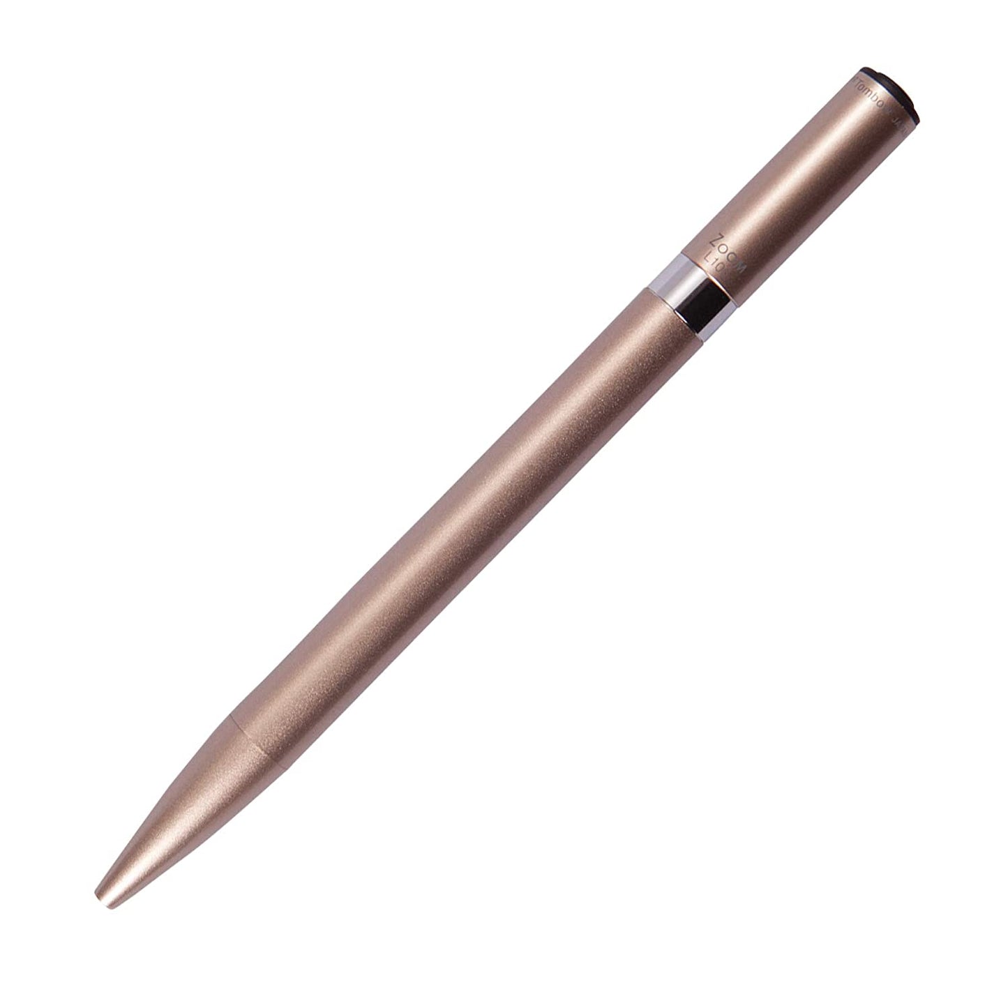 Tombow Zoom L105 Ballpoint Pen for School & Office Use, Slim Tapered Design, Retractable with Twist Action Mechanism, 0.7mm Black Ink, Tungsten Carbide Ball Cartridge, Champagne Gold