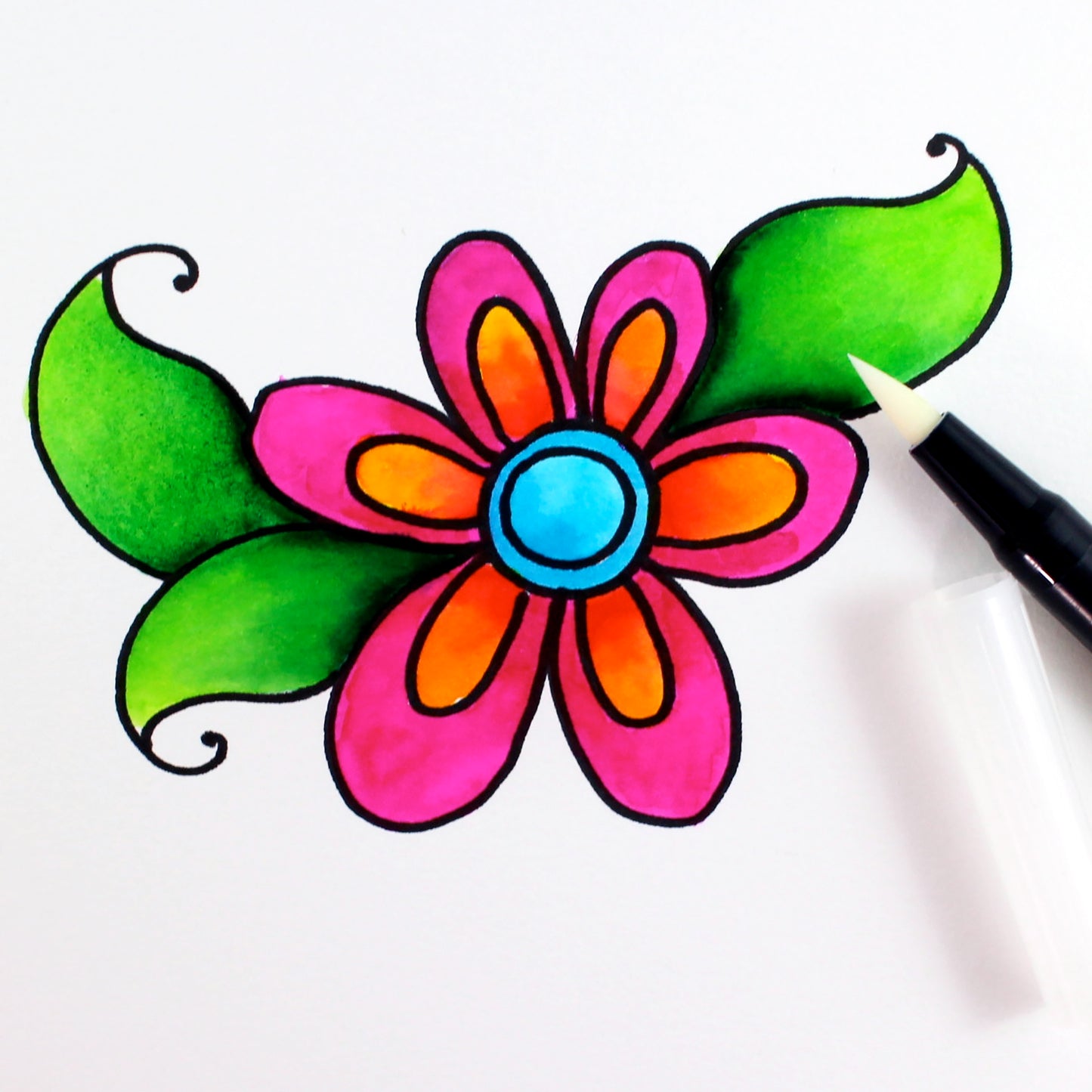 AB-T Water Brush Pen, 10C Set, Bright