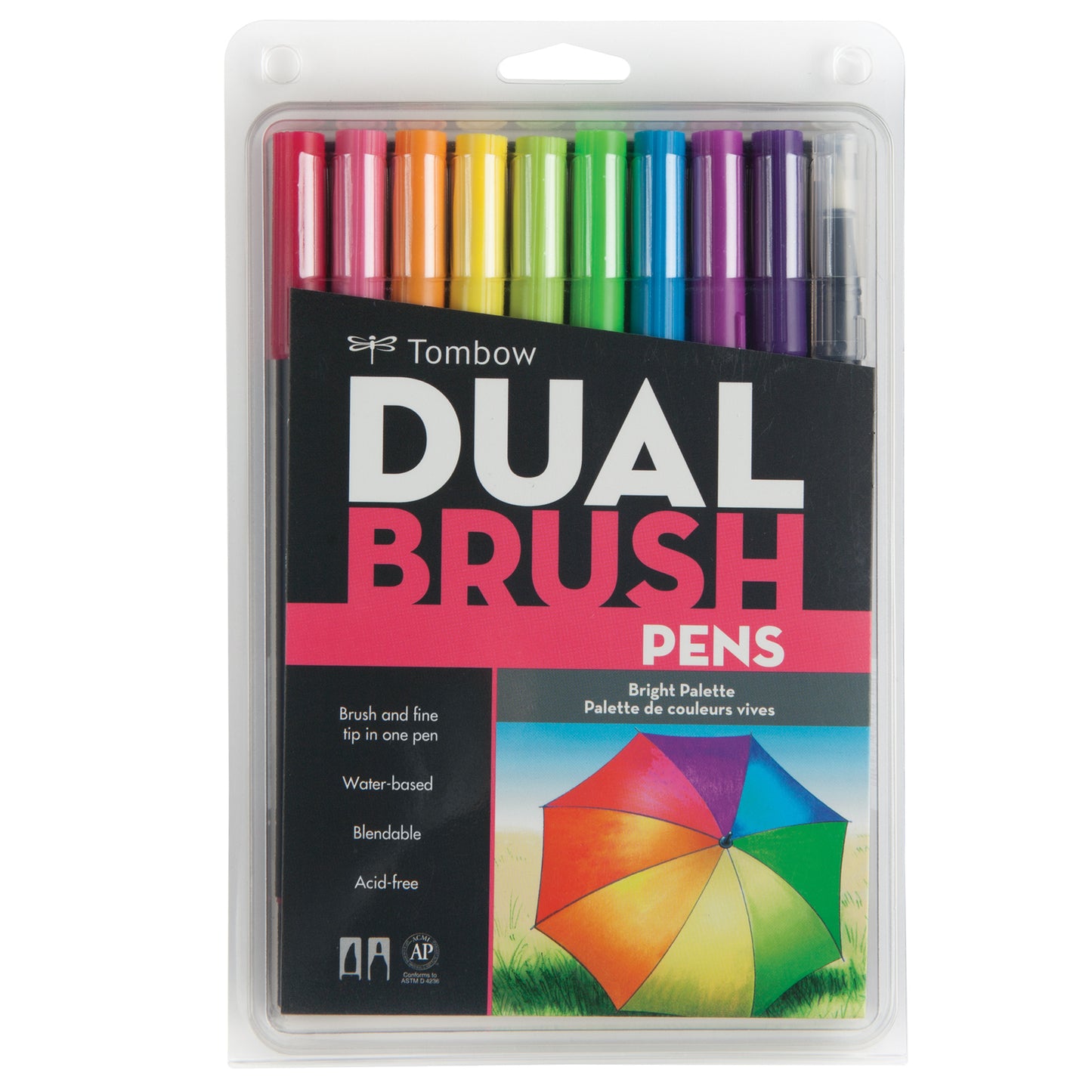 AB-T Water Brush Pen, 10C Set, Bright