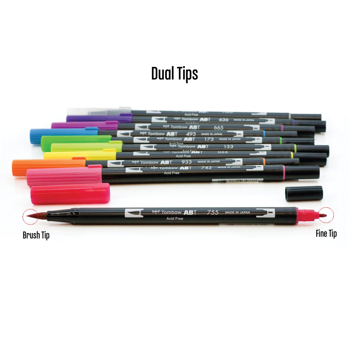AB-T Water Brush Pen, 10C Set, Bright