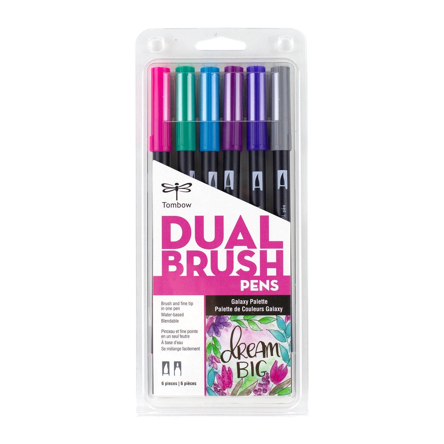 AB-T Water Brush Pen, 6C Set, Galaxy Palette