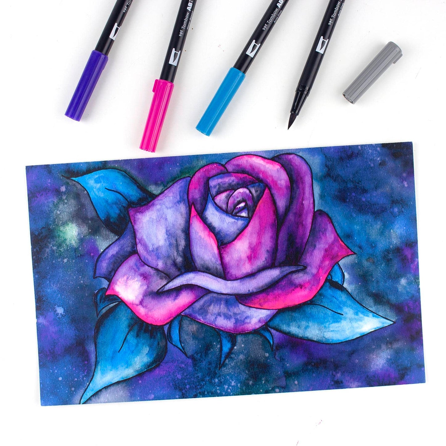 AB-T Water Brush Pen, 6C Set, Galaxy Palette