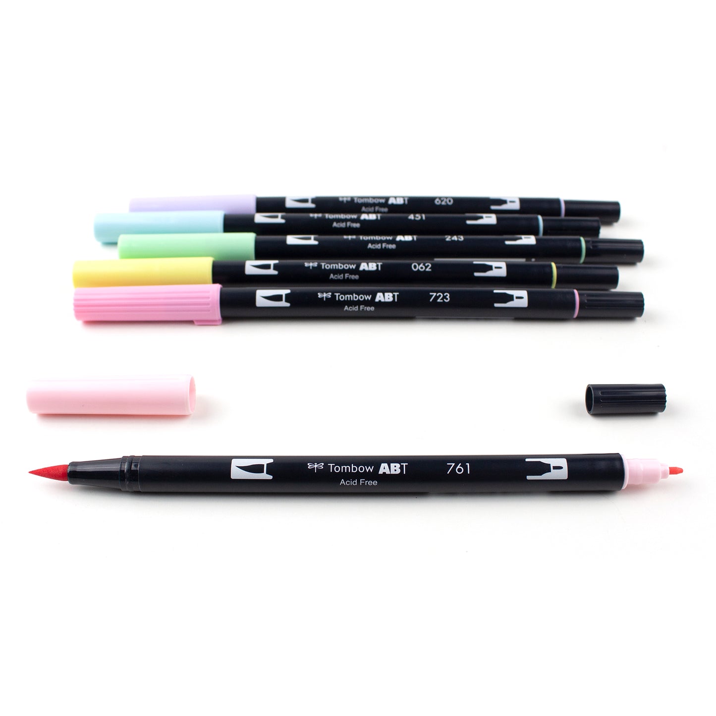 AB-T Water Brush Pen, 6C Set, Pastel Palette