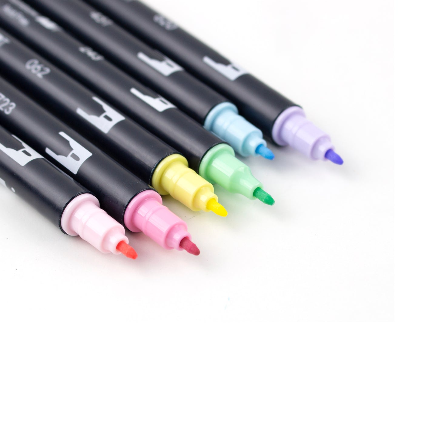 AB-T Water Brush Pen, 6C Set, Pastel Palette