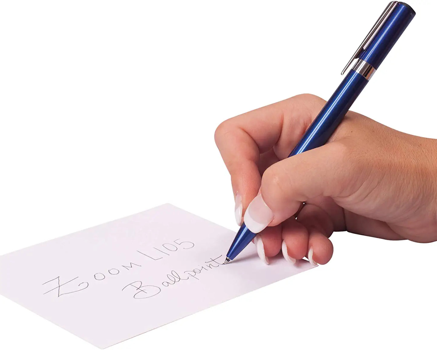 Tombow Zoom 505bwA Ballpoint Pen for School & Office Use, Comfortable Firm Grip, Metallic aluminum body, Low Center of Gravity Design, Blue