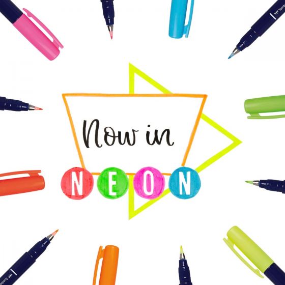 Fudenosuke Brush Pen, 6C Neon Set