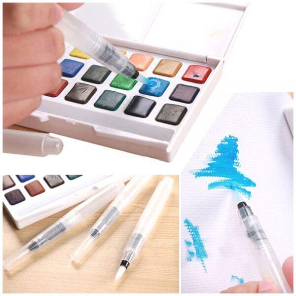 Tombow Water Brush Set (3 Pieces) | Ideal for Watercolor Painting