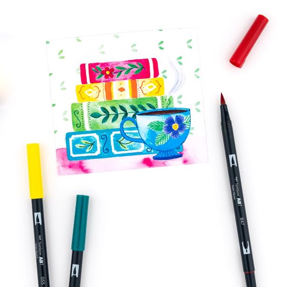 AB-T Water Brush Pen, 10C Set, Primary