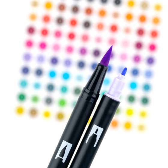 Dual Brush Pen Art Markers, Pastel, 10-Pack
