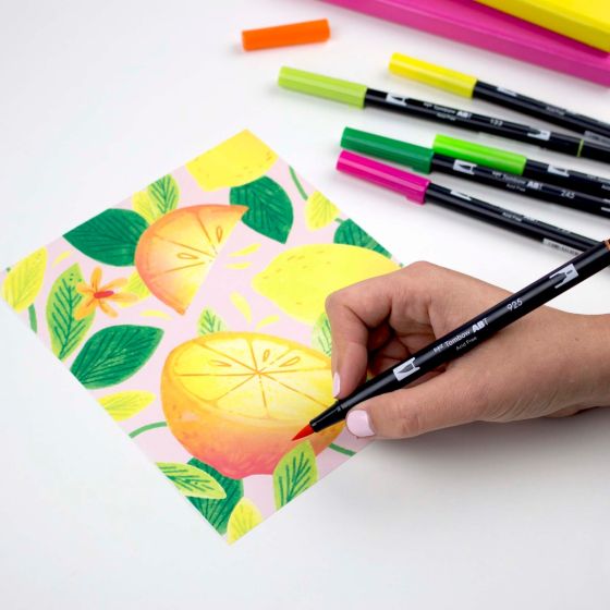 AB-T Water Brush Pen, 10C Set, Citrus