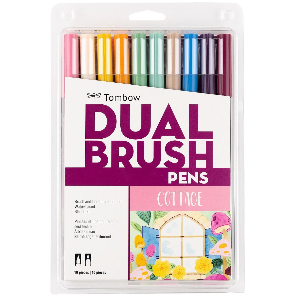 AB-T Water Brush Pen, 10C Set, Cottage