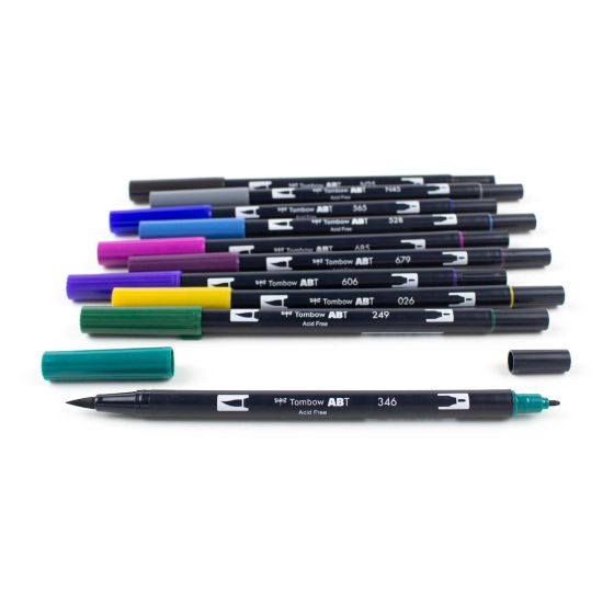 AB-T Water Brush Pen, 10C Set, Bohemian