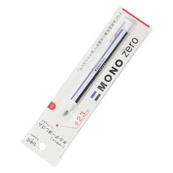 Tombow Mono Zero Pen Style Mechanical Eraser for School & Office Use, Light-touch high-performance eraser, Short-pitch knock mechanism, Metallic long guide pipe, Easily refillable, Rectangular