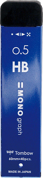 Mono Graph Lead Pencil Refill - HB | 40 Leads | Blue Case