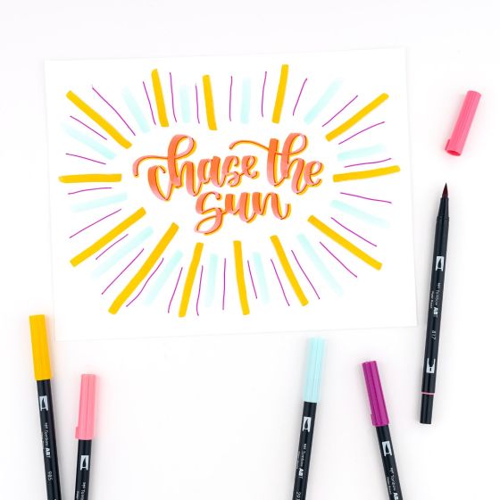 AB-T Water Brush Pen, 10C Set, Tropical