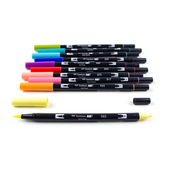 Tombow Dual Brush Pen Set of 10, Citrus