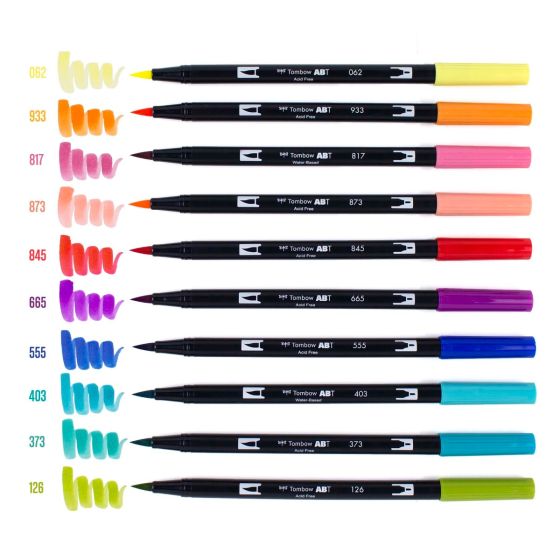 AB-T Water Brush Pen, 10C Set, Retro